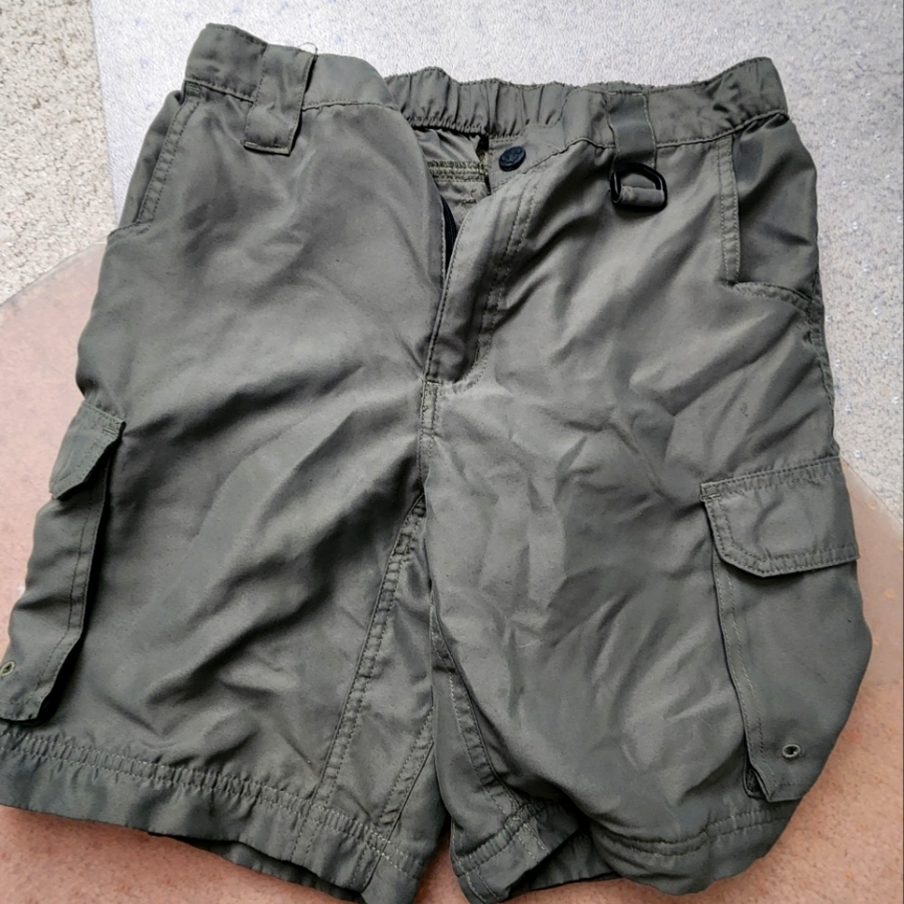 Youth BSA Brand Green Cargo Shorts - Size Youth Large